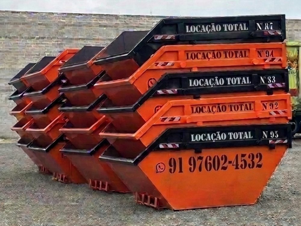 Caçambas de entulho da Locação Total